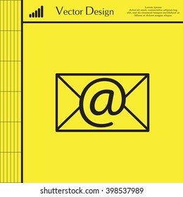Envelope mail icon. Email message sign. Internet letter symbol. Linear outline icon. Vector