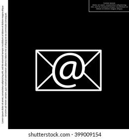 Envelope mail icon. Email message sign. Internet letter symbol. Linear outline icon. Vector