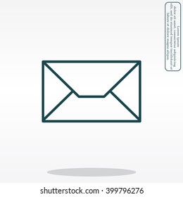 Envelope mail icon. Email message sign. Internet letter symbol. Linear outline icon. Vector