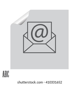 Envelope mail icon. Email message sign. Internet letter symbol. Linear outline icon. Vector