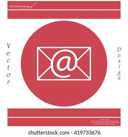 Envelope mail icon. Email message sign. Internet letter symbol. Linear outline icon. Vector