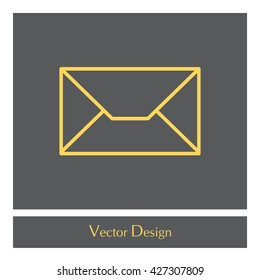 Envelope mail icon. Email message sign. Internet letter symbol. Linear outline icon. Vector