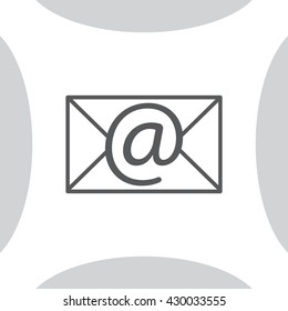 Envelope mail icon. Email message sign. Internet letter symbol. Linear outline icon. Vector