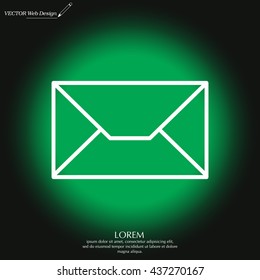 Envelope mail icon. Email message sign. Internet letter symbol. Linear outline icon. Vector