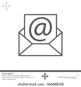 Envelope mail icon. Email message sign. 