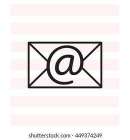 Envelope mail icon. Email message sign. 