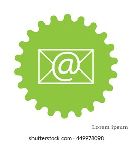 Envelope mail icon. Email message sign. 