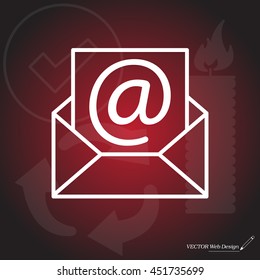 Envelope mail icon. Email message sign. 