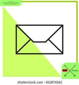 Envelope mail icon. Email message sign. 