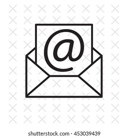 Envelope mail icon. Email message sign. 