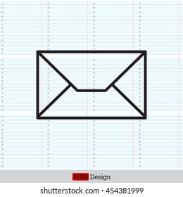 Envelope mail icon. Email message sign. 