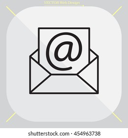 Envelope mail icon. Email message sign. 