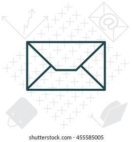 Envelope mail icon. Email message sign. 