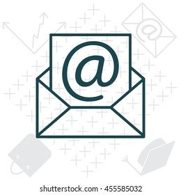 Envelope mail icon. Email message sign. 