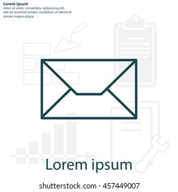 Envelope mail icon. Email message sign. 