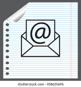 Envelope mail icon. Email message sign. 