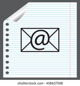 Envelope mail icon. Email message sign. 