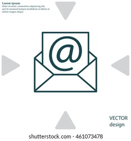 Envelope mail icon. Email message sign. 