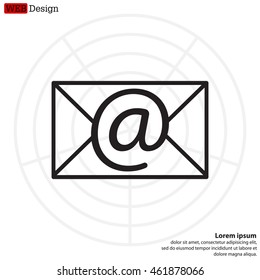 Envelope mail icon. Email message sign. 