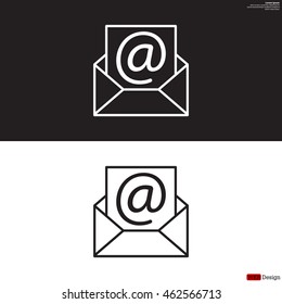Envelope mail icon. Email message sign. 