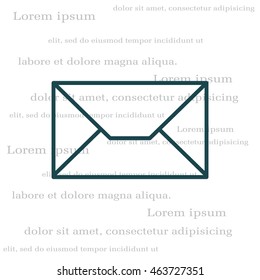 Envelope mail icon. Email message sign. 
