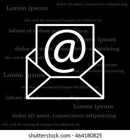Envelope mail icon. Email message sign. 