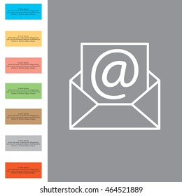 Envelope mail icon. Email message sign. 