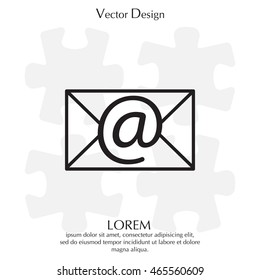 Envelope mail icon. Email message sign. 