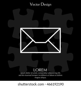 Envelope mail icon. Email message sign. 