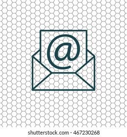 Envelope mail icon. Email message sign. 