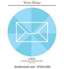 Envelope mail icon. Email message sign. 