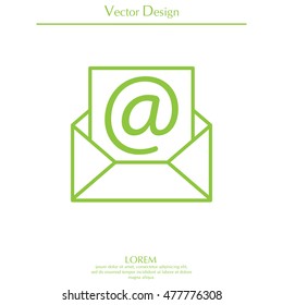 Envelope mail icon. Email message sign. 