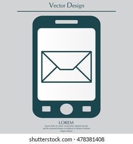 Envelope mail icon. Email message sign. 