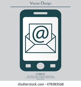 Envelope mail icon. Email message sign. 