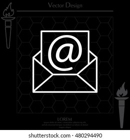 Envelope mail icon. Email message sign. 