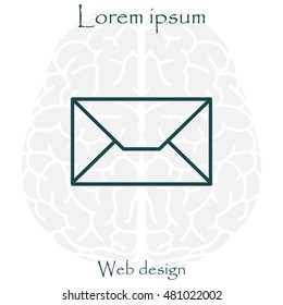 Envelope mail icon. Email message sign. 