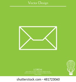 Envelope mail icon. Email message sign. 
