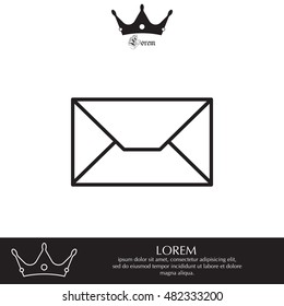Envelope mail icon. Email message sign. 