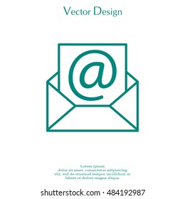 Envelope mail icon. Email message sign. 
