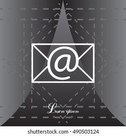 Envelope mail icon. Email message sign. 