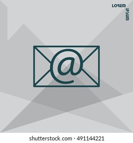 Envelope mail icon. Email message sign. 