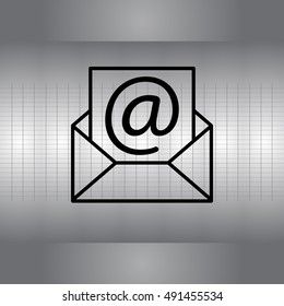 Envelope mail icon. Email message sign. 