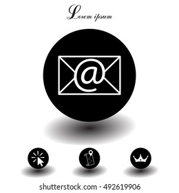 Envelope mail icon. Email message sign. 