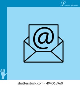 Envelope mail icon. Email message sign. 