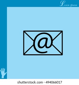 Envelope mail icon. Email message sign. 