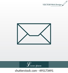 Envelope mail icon. Email message sign. 