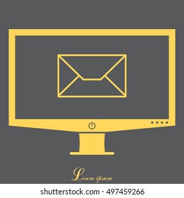 Envelope mail icon. Email message sign. 