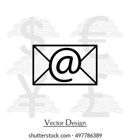 Envelope mail icon. Email message sign. 
