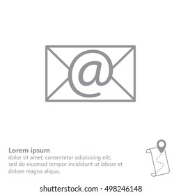 Envelope mail icon. Email message sign. 