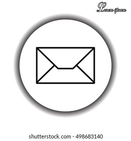 Envelope mail icon. Email message sign. 